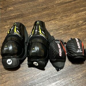 Hockey chin and elbow guards